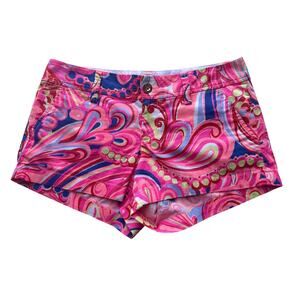 Lily Pulitzer The Walsh Short Cotton in Pink/ Blue Print Size 4
